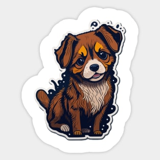 Playful Pup Design - Perfect for Dog Lovers Everywhere! Sticker